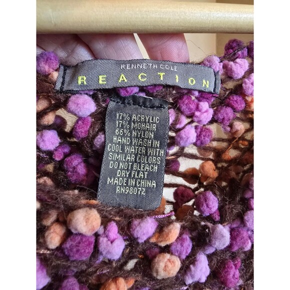 Kenneth Cole asymmetrical pom poncho ( one size fits most) - Picture 4 of 9